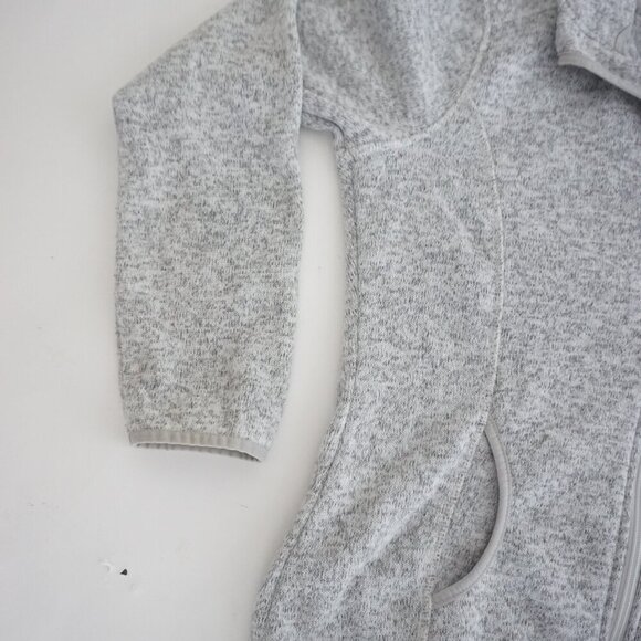 Acx Sport Gray Fine Knit Zip Up Runner Active Light Weight Sweater Large - Picture 8 of 9